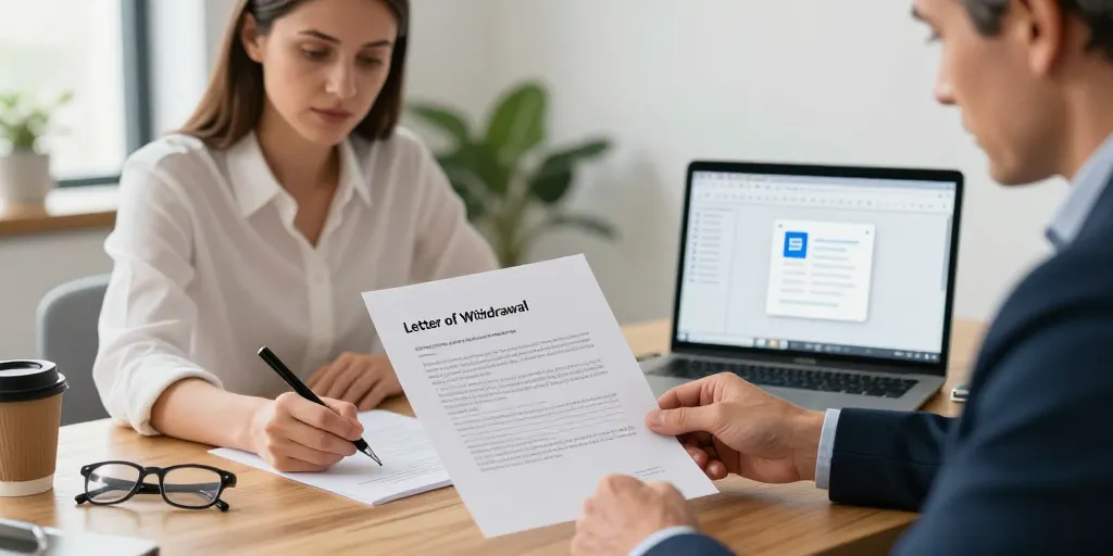Modèle lettre de désistement : le document Word à télécharger rapidement ?